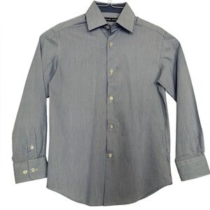 Michael Kors Boys Dress Shirt – Blue & white striped
Size 10